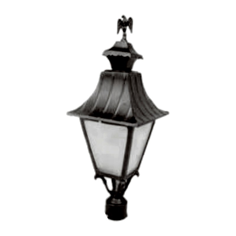 Padma Gate Light 1001 (PGL 1001) — cast-aluminium post top lanterns in Raw Grey