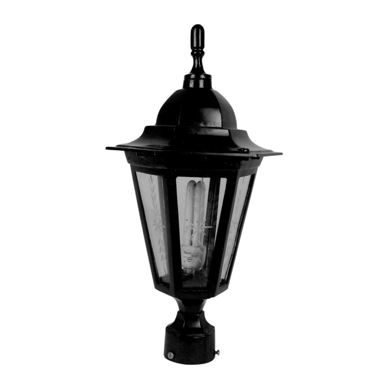 Padma Gate Light 1011 (PGL 1011) — cast-aluminium post top lanterns in Matte Black