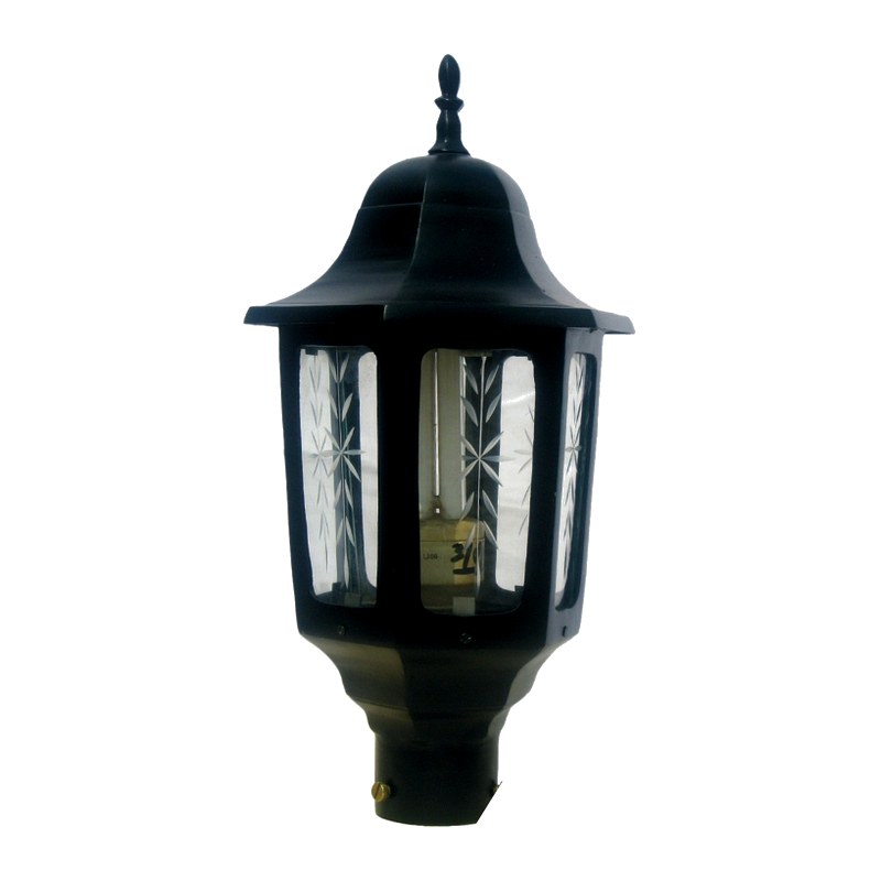 Padma Gate Light 1022 (PGL 1022) — cast-aluminium post top lanterns in Matte Black