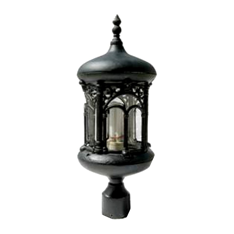 Padma Gate Light 1047 (PGL 1047) — cast-aluminium post top lanterns in Raw Grey