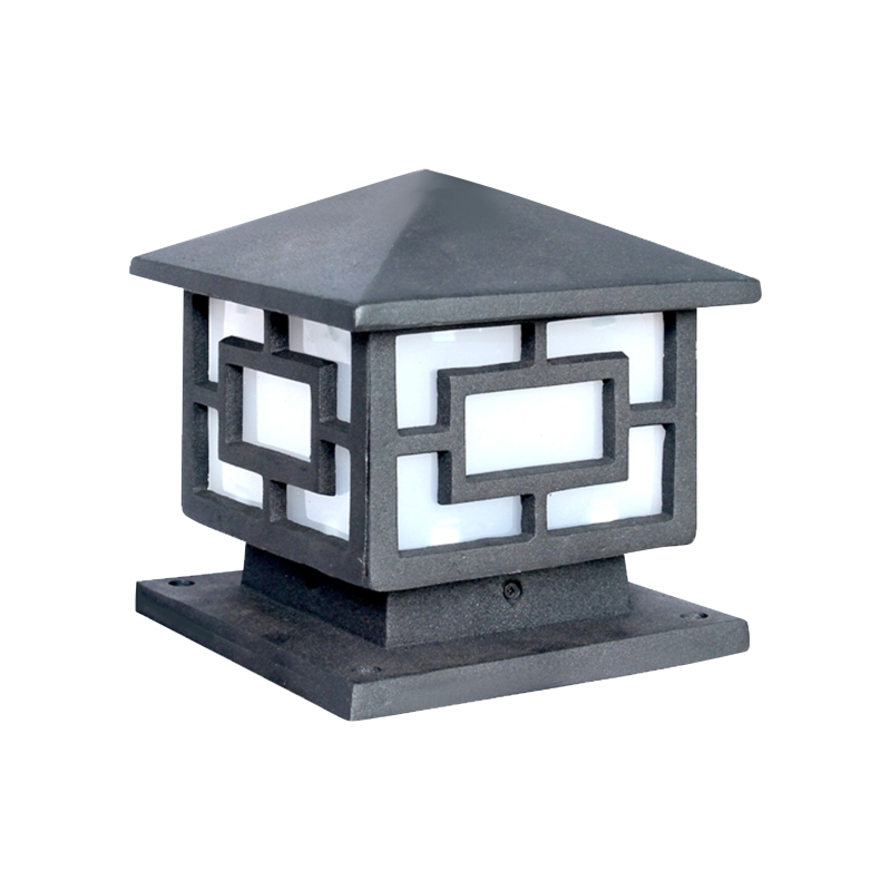 Padma Gate Light 1066 (PGL 1066) — cast-aluminium post top lanterns in Raw Grey