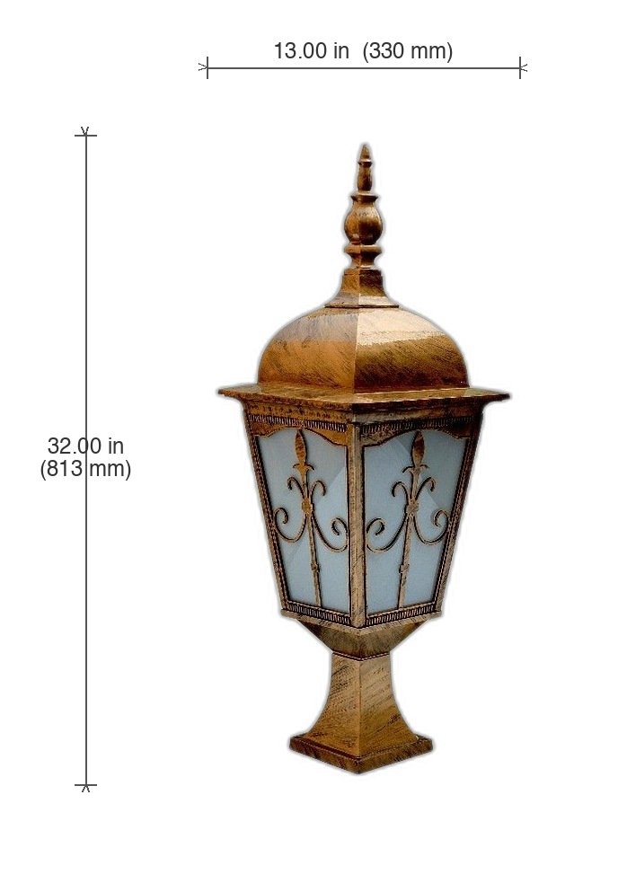 Padma Gate Light 1071 (PGL 1071) — cast-aluminium post top lanterns in Antique