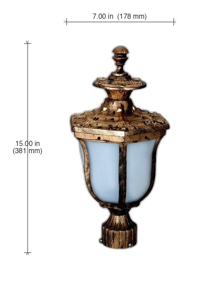 Padma Gate Light 1080 (PGL 1080) — cast-aluminium post top lanterns in Antique