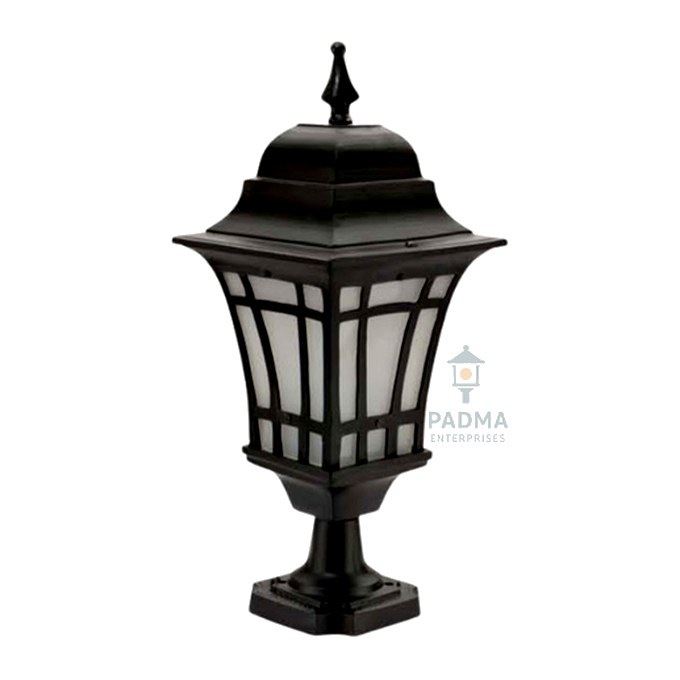 Padma Gate Light 1107 (PGL 1107) — cast-aluminium post top lanterns in Matte Black