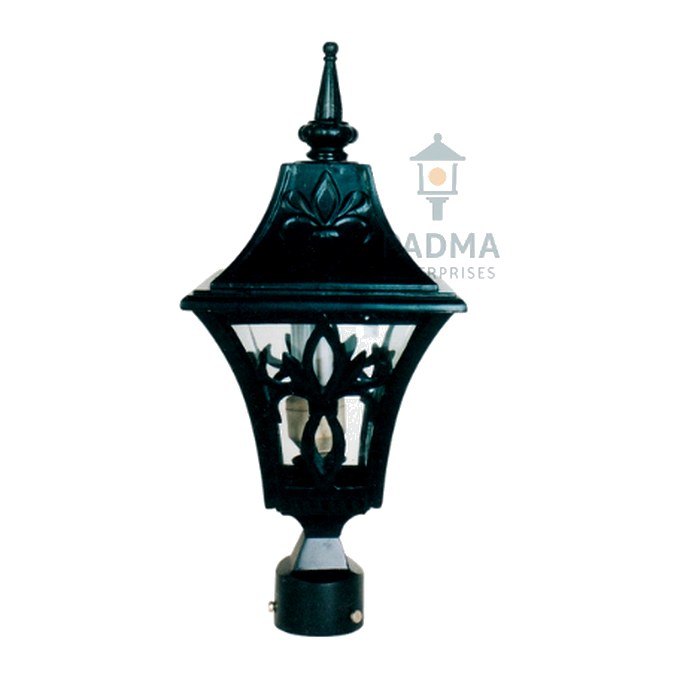 Padma Gate Light 1121 (PGL 1121) — cast-aluminium post top lanterns in Matte Black