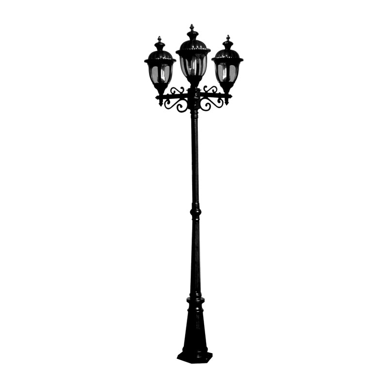 Padma Pole Light 5002A (PPL 5002A) — cast-aluminium pole lanterns in Matte Black