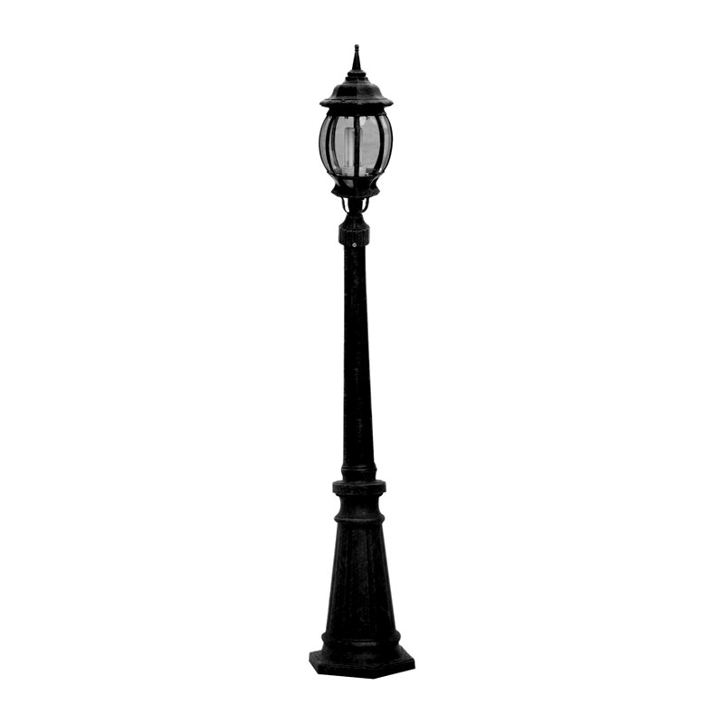 Padma Pole Light 5002B (PPL 5002B) — cast-aluminium pole lanterns in Matte Black