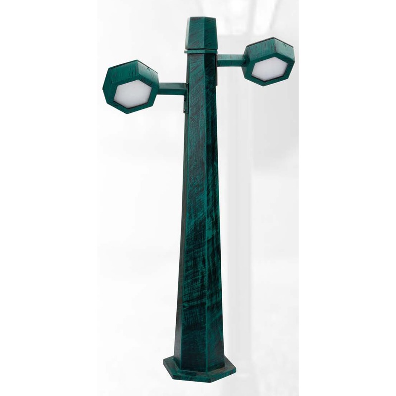 PPL 5029, cast-aluminium pole lantern in Raw Grey